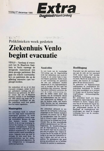 Dagblad voor Noord-Limburg ivm wateroverlast 1995