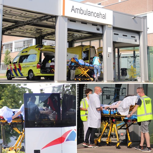 Eerste patiënten weer terug in Venlo na evacuatie door hoogwater (juli 2021)