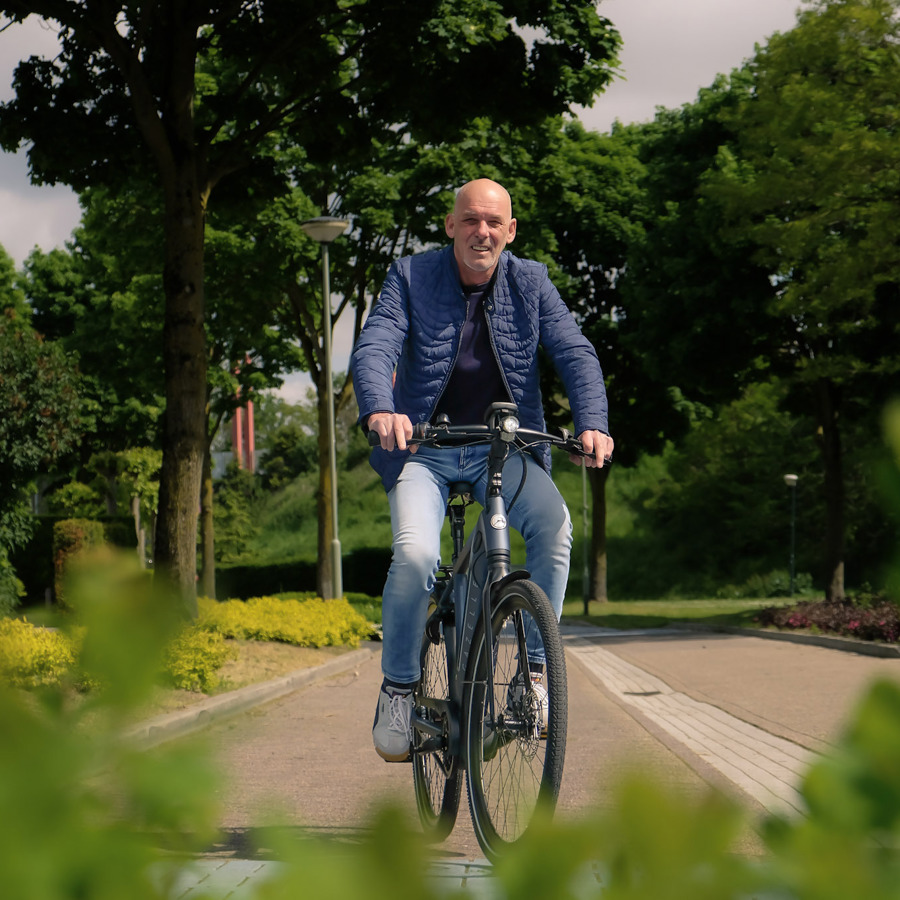 Mario Glavimans op de fiets Mario Glavimans op de fiets