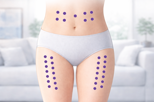 Spuitinstructie prikplaatsen.