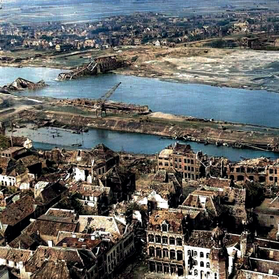 Venlo in puin na de oorlog